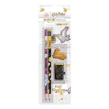 Imagem de Kit escolar lápis 2uni + apont + bor Harry Potter Leonora