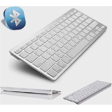 Imagem de Mini Teclado Bluetooth Para Tablet E Smartphone - Prata