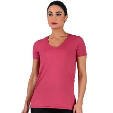 Imagem de Blusa Fitness Decote V Manga Curta Com Fenda Newtrip-Feminino