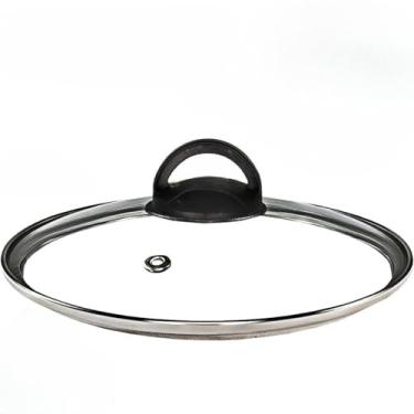 Imagem de Tampa Frigideira, Tampa de Vidro Avulsa Temperada com Puxador Panela Frigideira