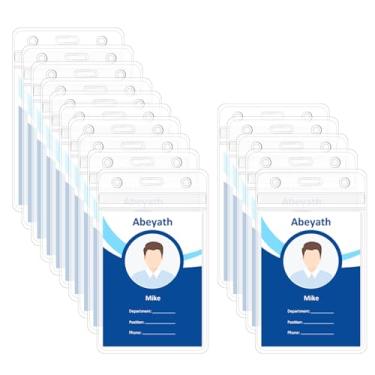 Imagem de 15 peças porta-crachás de identificação extragrosso, tamanho interno 6,3 cm x 9,4 cm, porta-crachás de plástico transparente, selável à prova d'água - vertical padrão