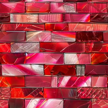 Imagem de HOMETITUTE 20 peças de adesivos de azulejo de tijolo de vidro vermelho descascar e colar azulejos decorativos à prova d'água adesivos removíveis azulejos decalques de backsplash para cozinha, banheiro