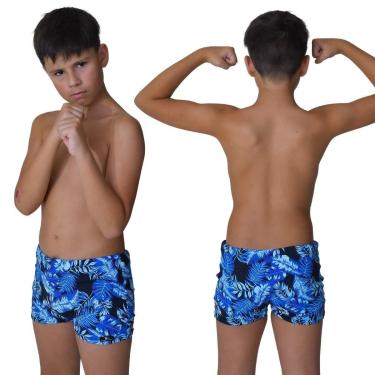 Imagem de SUNGA INFANTIL BOXER TROPICAL AZUL-Masculino