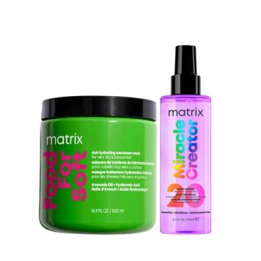 Imagem de Kit Matrix Food For Soft Masc 500ml + Miracle 190ml