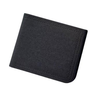 Imagem de Carteira Masculina Fina de Lona Porta Cartões Moeda Leve Confortável D