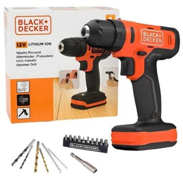Imagem de Parafusadeira Furadeira de Impacto 3/8” (10mm) 12V Max* Lítio – Íon 17 Acessórios Bivolt - Black and Decker