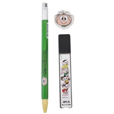 Imagem de Kit Cebolinha Lapiseira 2Mm Borracha E Grafite - Turma Da Mônica