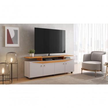 Imagem de Rack Para Tv Até 65 Polegadas Elogio Candian - Jcm Movelaria Off White-cinamomo