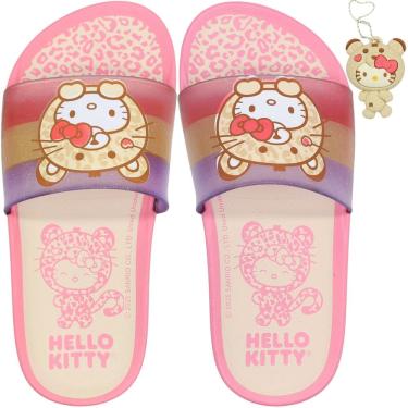 Imagem de Chinelo Slide Grendene Kids Gatinha Key Juvenil Menina Com Chaveiro