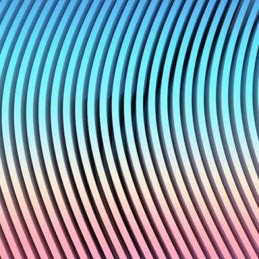 Imagem de Quadro Decorativo Artístico Illustration Rows Pink Blue Portal Cave para Parede Ambiente Moderno 40x40cm