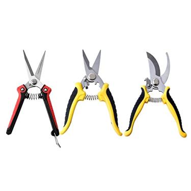 Imagem de Pçs Tesouras de Poda Para Jardinagem Aparar Árvores Podador de Mão Manual Corr de Ramos de Jardim Aço Idável