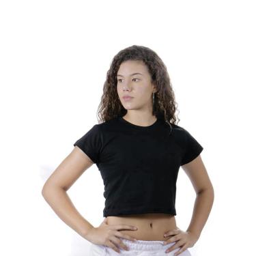 Imagem de Cropped Feminino Soltinho Techmalhas 100% Algodão Liso Fio 30.1 Penteado-Feminino