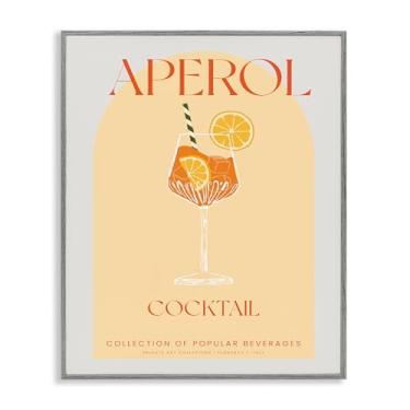 Imagem de Stupell Industries Arte giclée emoldurada em preto Aperol retrô elegante, design de Lil' Rue, 76 x 61 cm