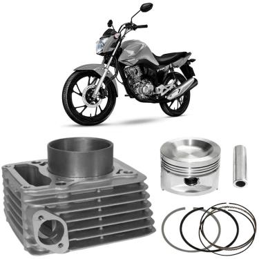 Imagem de Kit Motor Cilindro Moto CG 160 Cargo Fan Start Titan Mahle