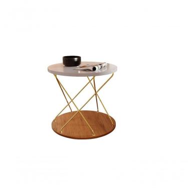 Imagem de Mesa De Centro Trançada Larflex Off White,Ouro