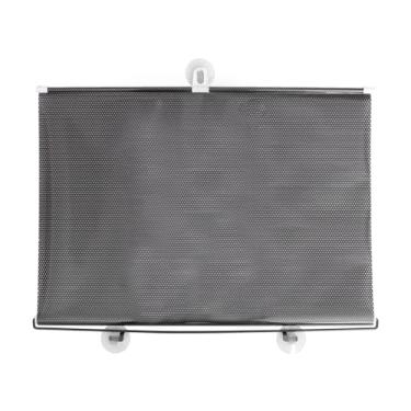 Imagem de CLISPEED Persiana blackout sem broca, persiana retrátil de 49 x 22 cm com 3 ventosas cortina de cobertura temporária para carro doméstico