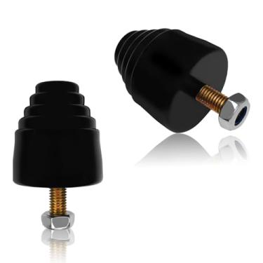 Imagem de KUQUTIDY 2 peças de rolha de suspensão, bloco de parada de choque de suspensão traseira de borracha com kit de parafusos, amortecedores universais de substituição para carros, caminhões e veículos