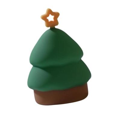 Imagem de IEUDNS Luminária Noturna de Natal em Silicone para Decoração de Quarto de Amamentação, Abajur de Mesa com Toque, Luminária de Cabeceira para Prateleira, Sala, árvore de Natal