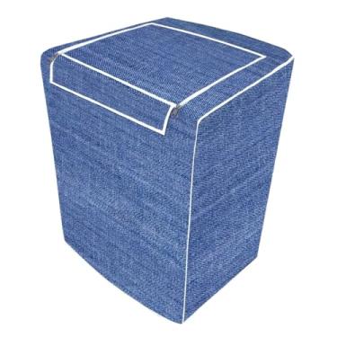 Imagem de Capa para Máquina de Lavar Roupas, Abertura Superior, Material PVC e Polipropileno, Cinza, Tamanho M, 64x89cm