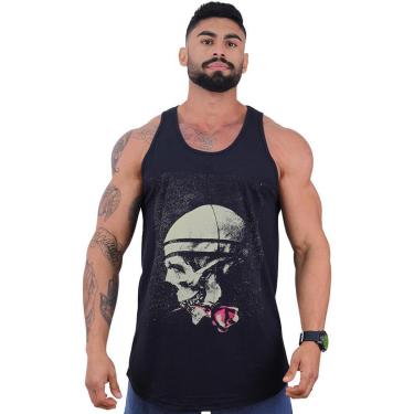 Imagem de Regata Longline Masculina Limitada MXD Conceito Skull and Rose-Masculino