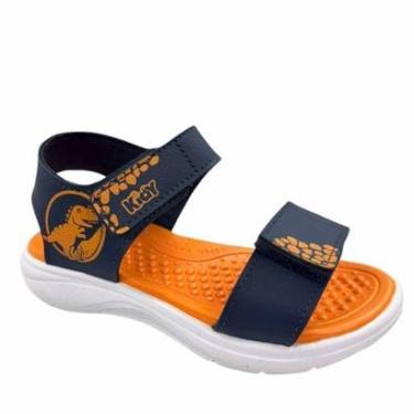 Imagem de Sandália Kidy Fly Dino Baby Marinho Laranja + Boia Praia-Masculino