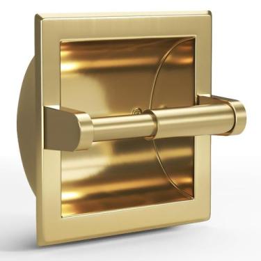 Imagem de Portarrollos empotrado POKIM para papel higiénico de acero inoxidable 