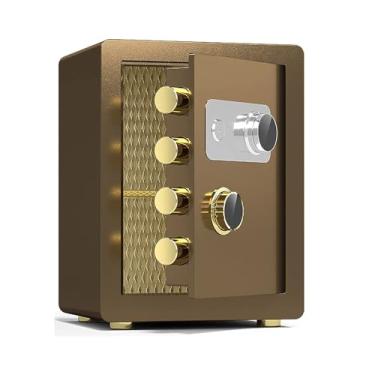 Imagem de Cofre de segurança à prova de fogo e à prova d'água, armário digital resistente com bloqueio de código mecânico, antifurto e cofre de alta segurança para casa e escritório, 40 cm/45 cm (ouro 3000k, 40