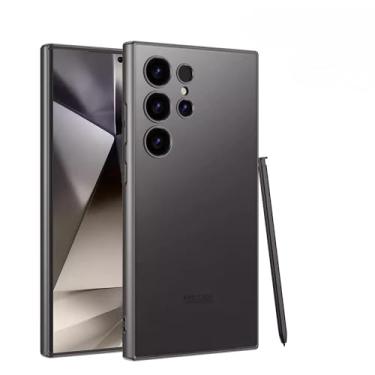 Imagem de AJMIPO - Capa de telefone premium com pintura de metal para Samsung Galaxy S23ultra à prova de choque, antiimpressões digitais e ajuste preciso (S23ultra, titânio preto)