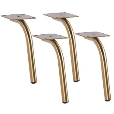 Imagem de ZJYWMM Pernas de móveis, pernas de mesa de metal, pés de móveis, pés de aço inoxidável, tubo curvado, pés de substituição para móveis, peças de elevação de móveis, pernas de sofá, mesa, pernas