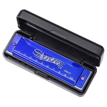 Imagem de Gaita de chave C de 10 furos 20 tons com estojos para jogadores iniciantes profissionais (cor: 06)