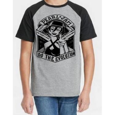 Imagem de Camiseta Infantil Pearl Jam - Alternativo Basico, Cinza / 14