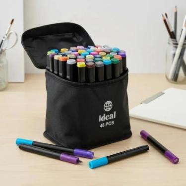 Imagem de Estojo com 48 Canetas de Colorir Hidrográficas (48)