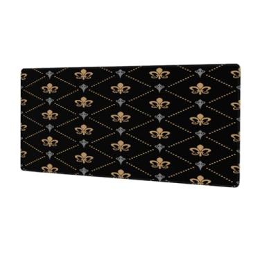 Imagem de Tapete de mouse grande étnico boêmio à prova d'água para computador estendido tapete protetor de mesa antiderrapante base de borracha para escritório, computador, teclado, laptop e mesa de casa, mouse