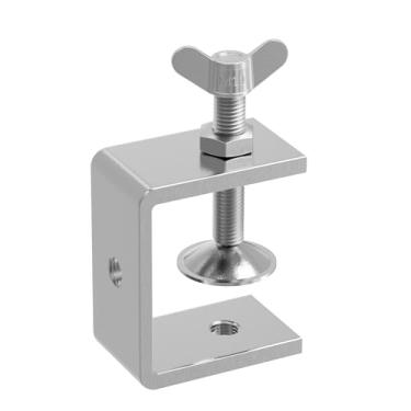 Imagem de FOCMKEAS Braçadeira de parafuso pequena de aço inoxidável 304 de alto desempenho de 53 mm para uso pesado, com mandíbula larga estável e design de viga I, adequada para marcenaria, processamento de