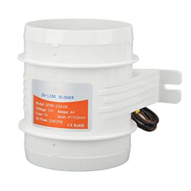 Imagem de Cocoarm 4" Ventilador de Porão Marinho 12V 235CFM Ventilador de Ar Em Linha para Porão de RV Barco Com Operação Silenciosa e Baixo Consumo de Energia para RVs Barcos Iates