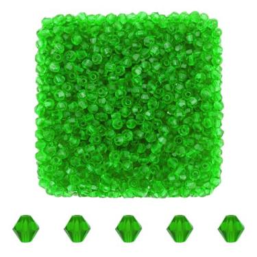 Imagem de Mandala Crafts Contas de cristal bicone verde de 3 mm – 1500 contas de vidro facetadas para fabricação de joias, suprimentos de contas, artesanato DIY, pulseiras, colares, brincos e contas