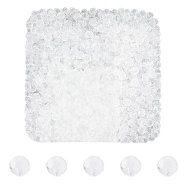 Imagem de Mandala Crafts Contas de cristal redondas transparentes de 3 mm – 1000 contas de vidro facetadas para fabricação de joias, pulseiras, colares, brincos e contas
