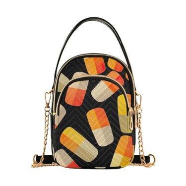 Imagem de Bolsa tiracolo feminina verde e preta Cacti Colors Bolsa transversal com alça longa, bolsa tiracolo elegante, Milho doce - 2, One Size