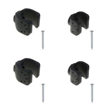 Imagem de DGZZI 4 peças de clipe de encaixe em forma de U com parafusos, lanterna, suporte de borracha, suporte de luz de pesca, bicicleta, carro, caminhão, acessórios