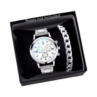 Imagem de Relógio Quartz Aço Inoxidável para Homens, Relógios De Negócios, Banda