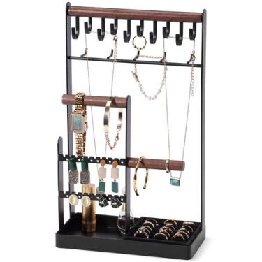 Imagem de Organizador de joias ProCase Jewelry Stand, colar de 5 camadas, preto