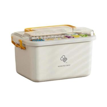 Imagem de Caixa Organizadora De Medicamentos Grande E Portátil Multifuncional Co