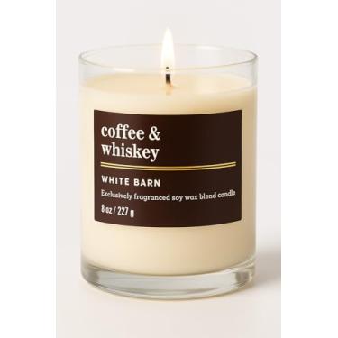 Imagem de Bath & Body Works Vela de pavio único Coffee & Whisky, 227 g – Mistura quente de café, uísque e baunilha