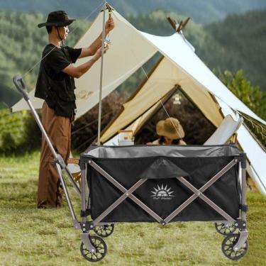 Imagem de Carrinho Mão Dobrável Para Camping Praia Pesca Multifuncional Articula