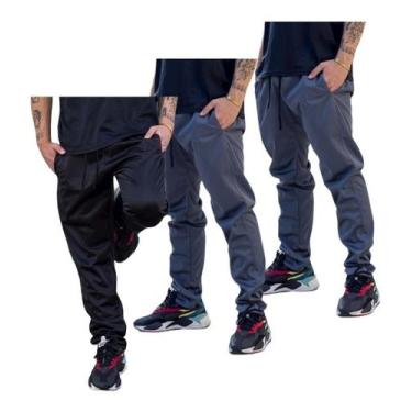 Imagem de Kit 3 Calças Homem Estiloso Esportiva Flanelada Inverno 075 - KSFRENTS
