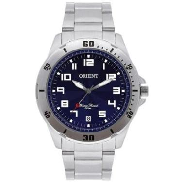 Imagem de Relógio Orient Masculino Analógico - Prata/Azul - Mbss1155a D2sx-Unissex