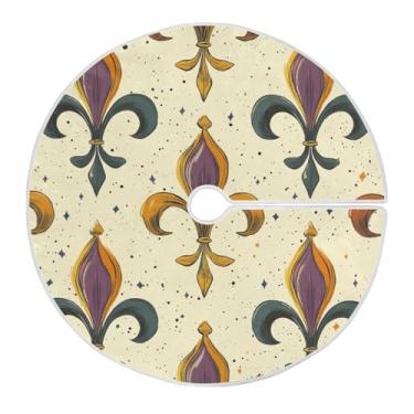 Imagem de ATTX Saia para árvore de carnaval de 118 cm – decoração festiva para festas de ano novo e carnaval #350