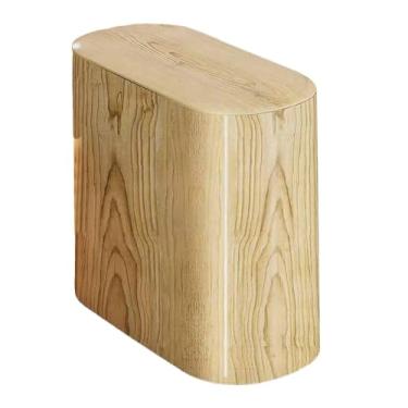 Imagem de WeiLaiKeQi Lixeira com tampa de pressão para escritório, cozinha e área externa, Cor de Madeira