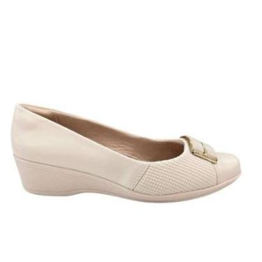 Imagem de Sapatilha Comfortflex Anabela - Feminino - Creme-Feminino