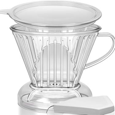Imagem de Clever Dripper, Coador de Cafe Vidro, Copos de Filtro para Recipientes Até 10,5 cm de Diâmetro, Lnclui 40 Folhas de Papel de Filtro de Tamanho Grande, cor Transparente
